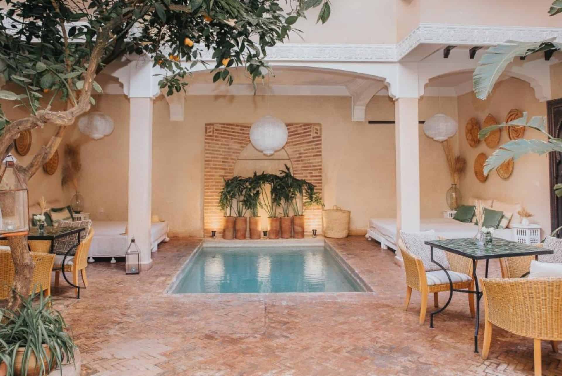 riad oiseau du paradis piscine marrakech