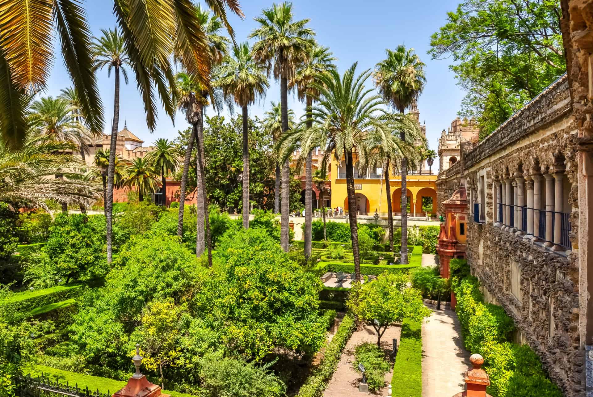 que faire en espagne acazar seville jardins