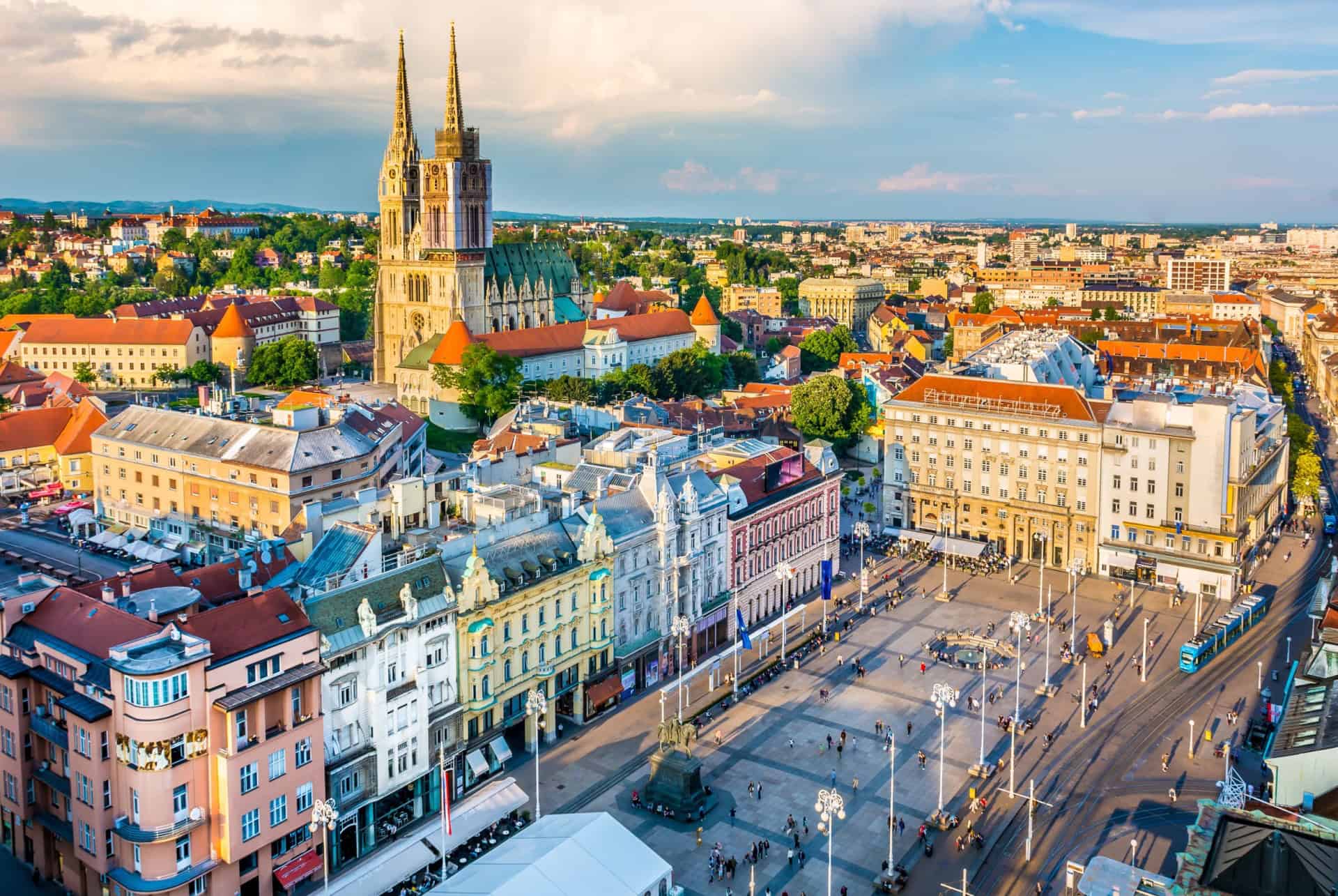 zagreb croatie vue aerienne