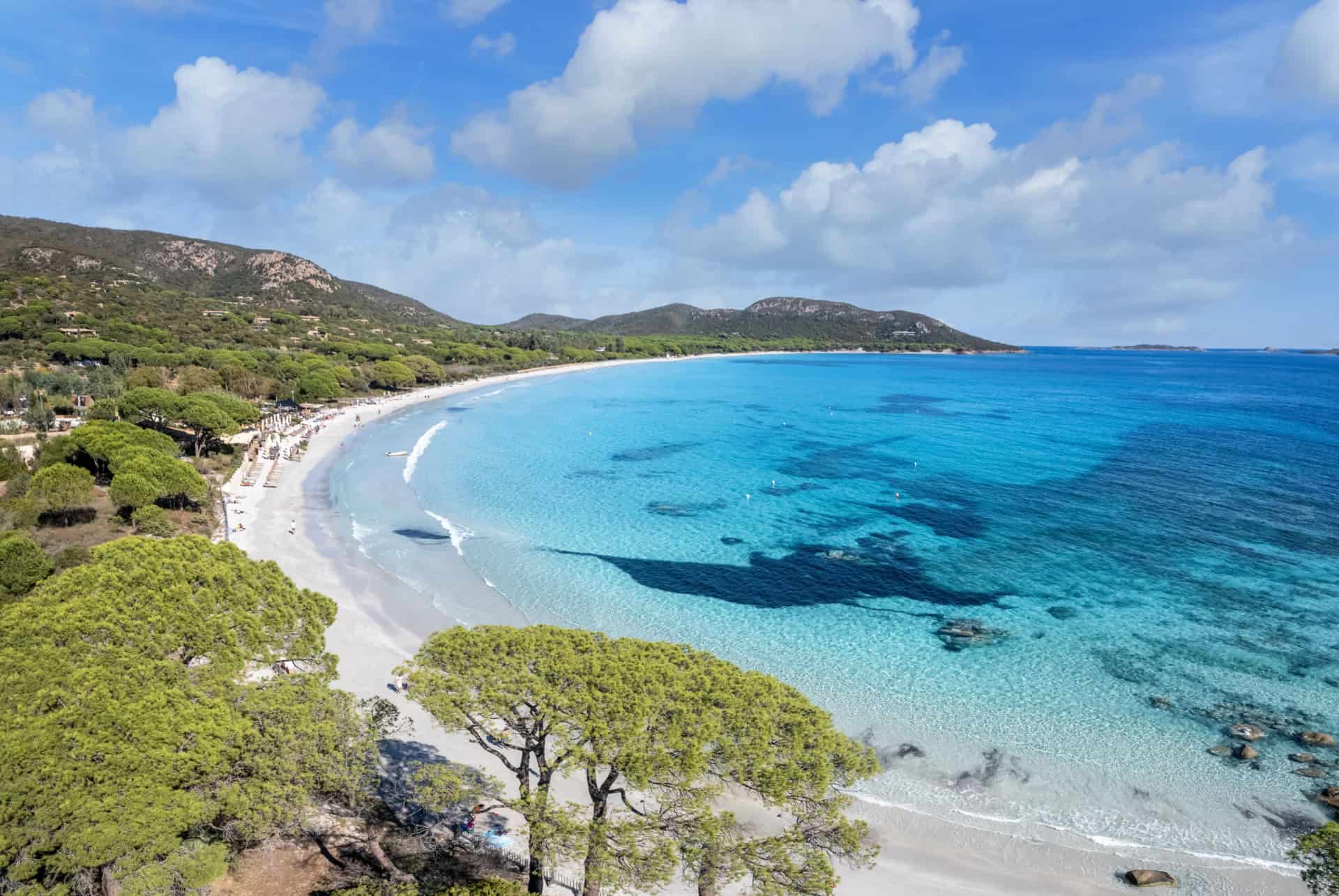 vue plage de palombaggia road trip corse