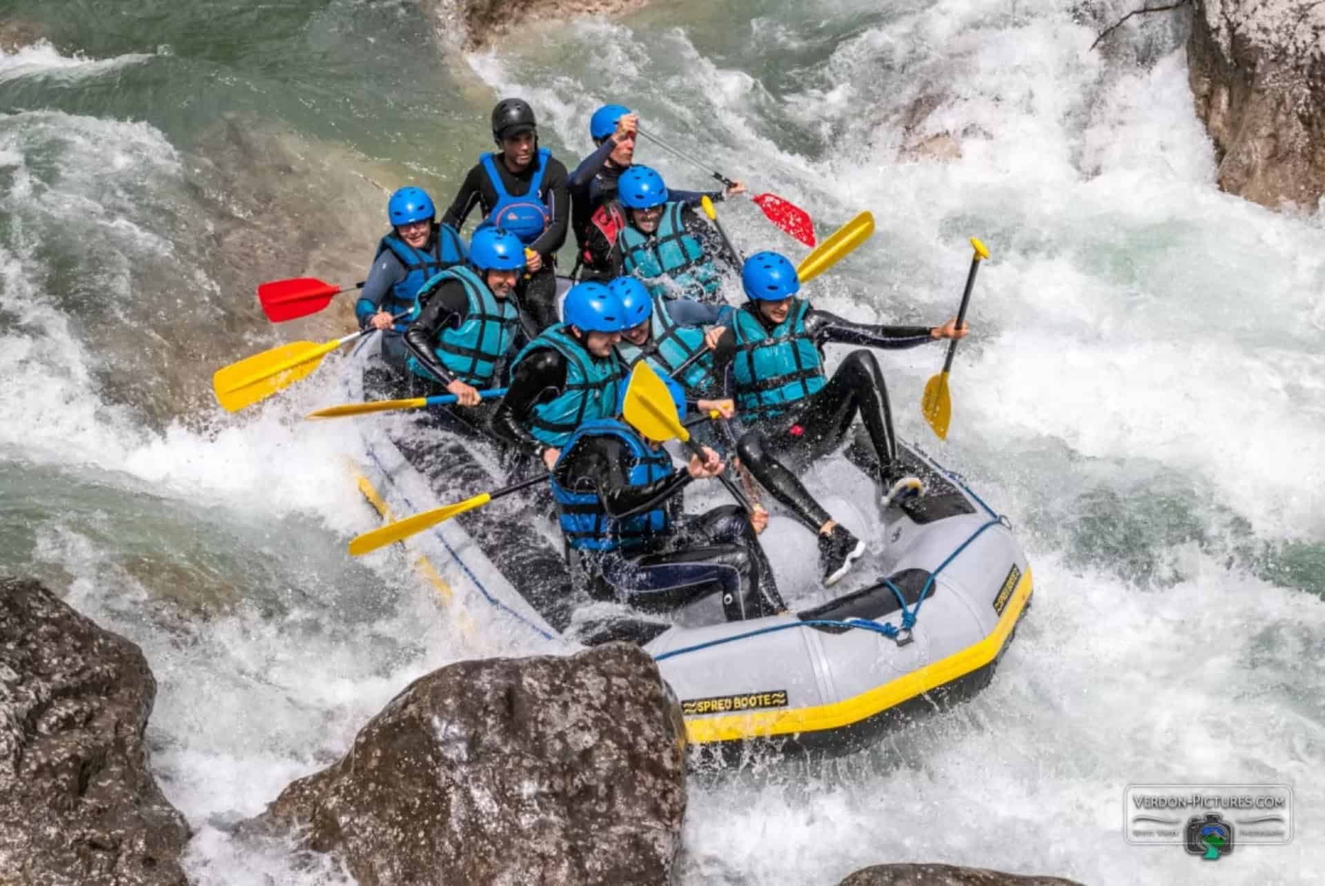 Rafting dans les gorges du Verdon