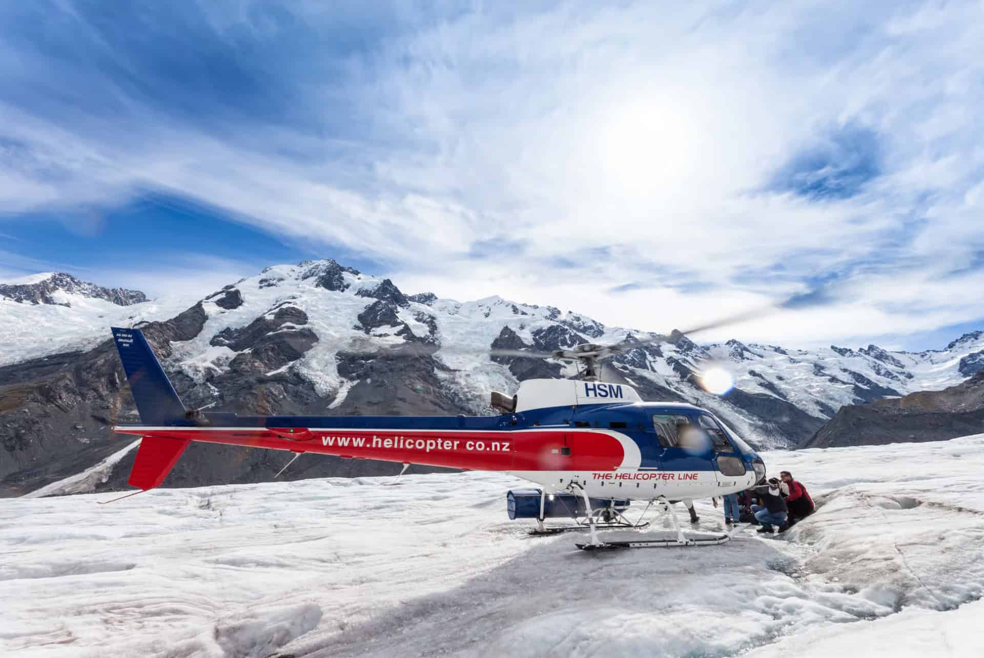 Survol du Mont Cook en hélicoptère jusqu'au glacier de Tasman