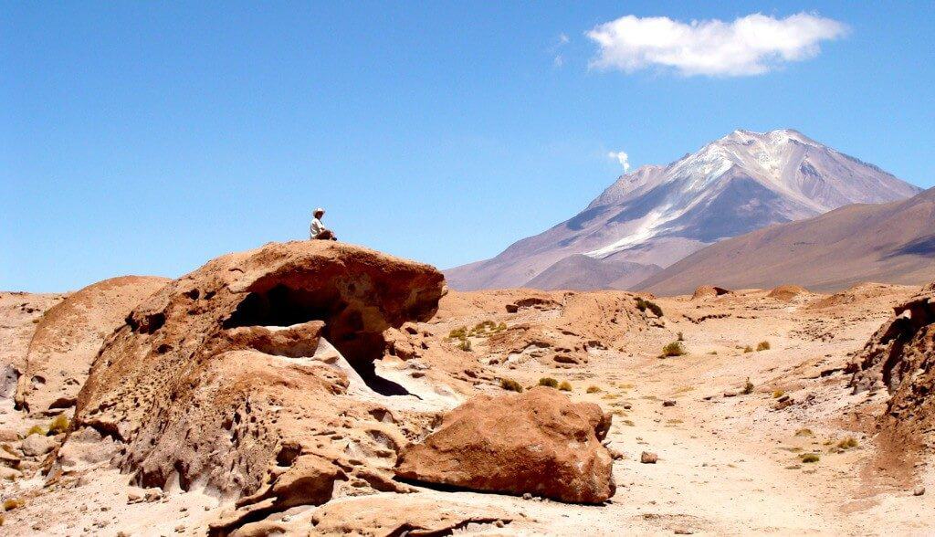 Volcan Ollagüe, vague de lave, Bolivie, Chili