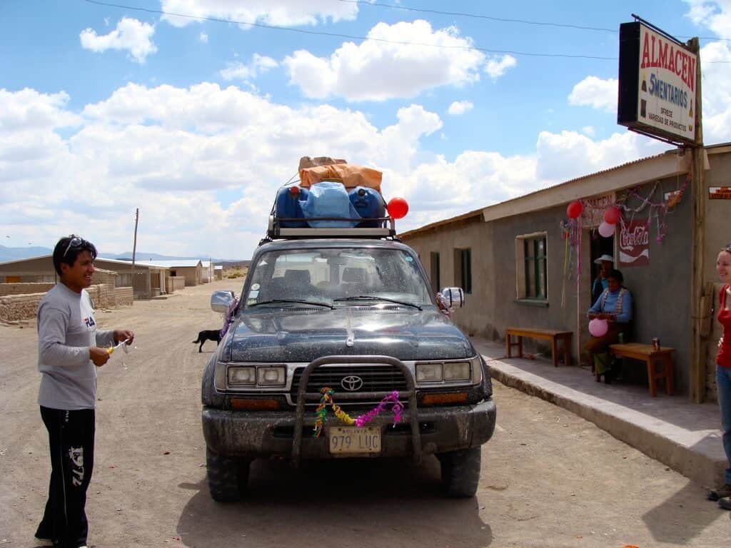 Voiture 4X4, salar d'Uyuni, Caranaval, Bolivie