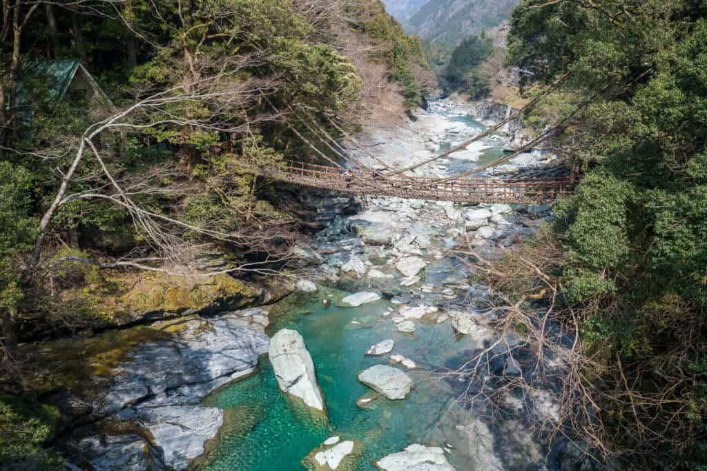 Japon, Shikoku, Kazurabashi, pont