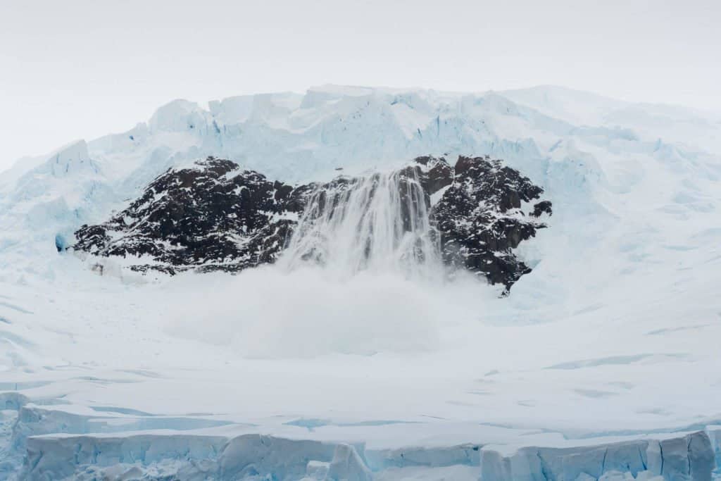 croisière, Antarctique, photo, Pôle Sud, avalanche