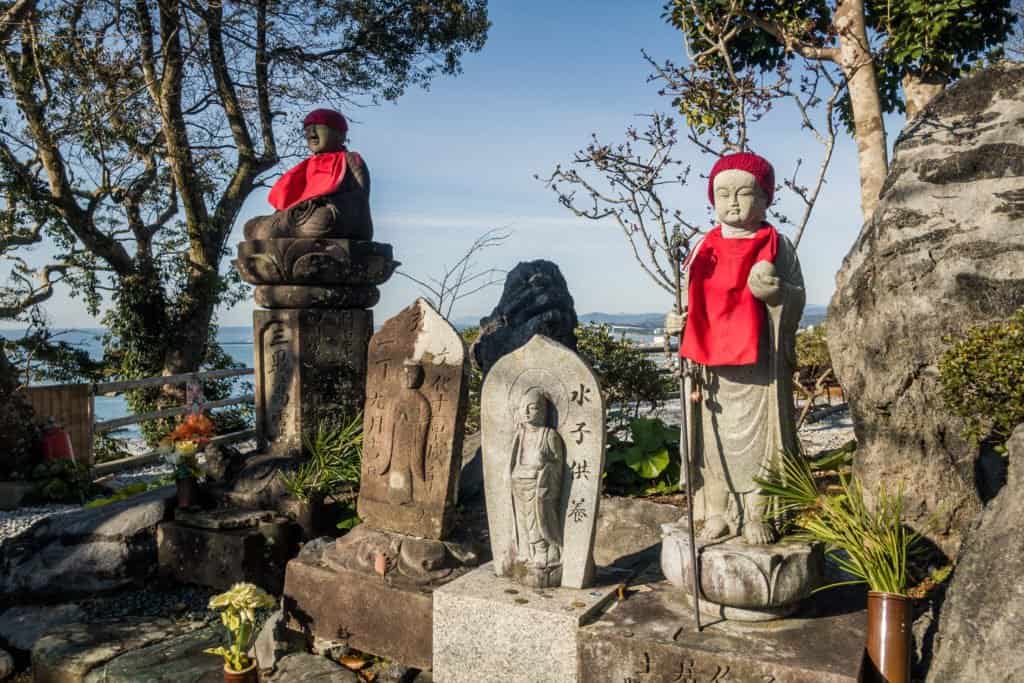 Shikoku, pèlerinage, pèlerin, famille, bébé, Japon, voyage, temple, 32, temple 32, vue, mer, océan