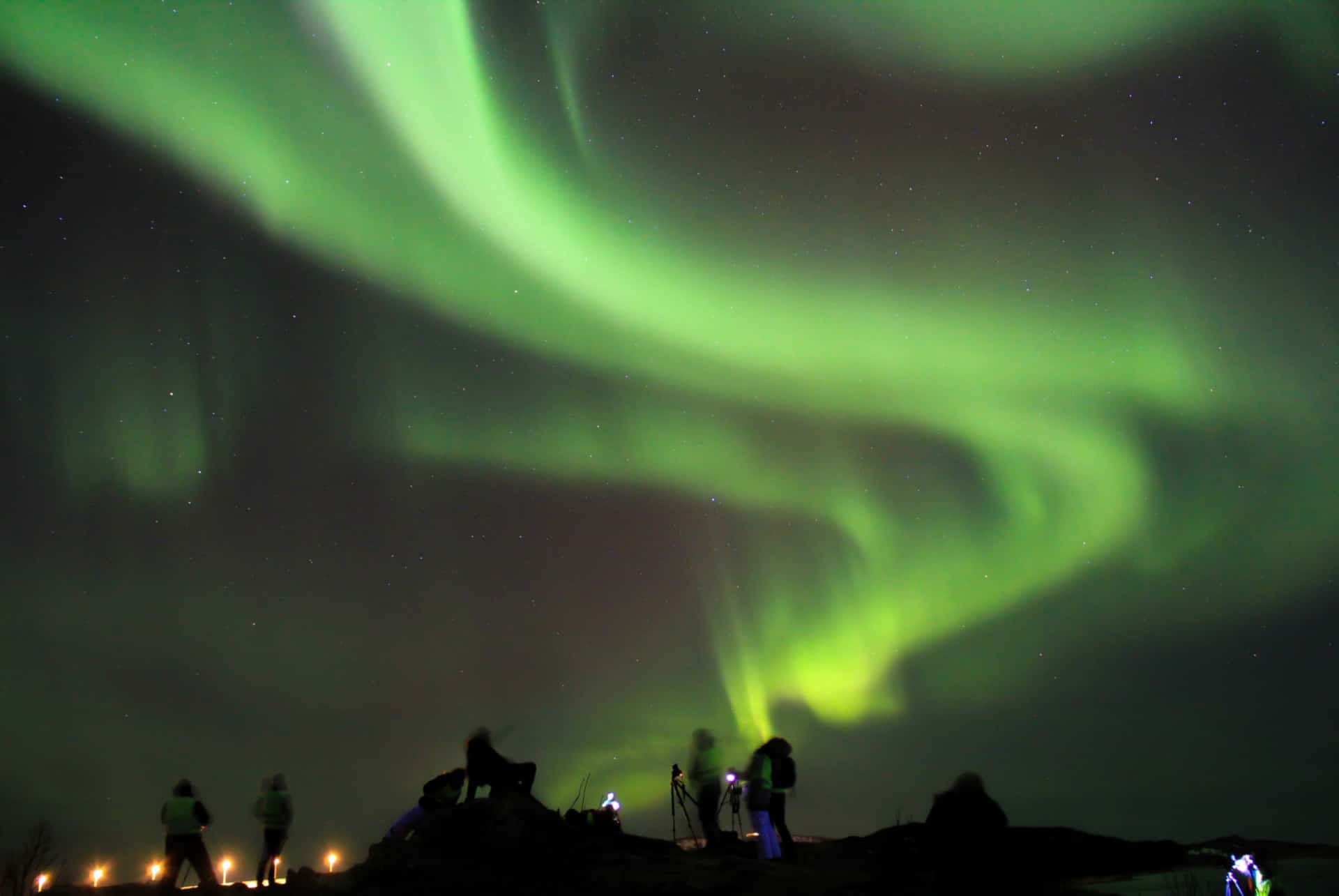 excursion en groupe aurores boreales islande