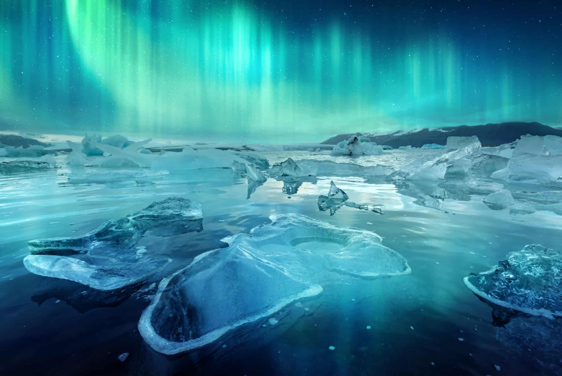 aurores boreales plage de diamants