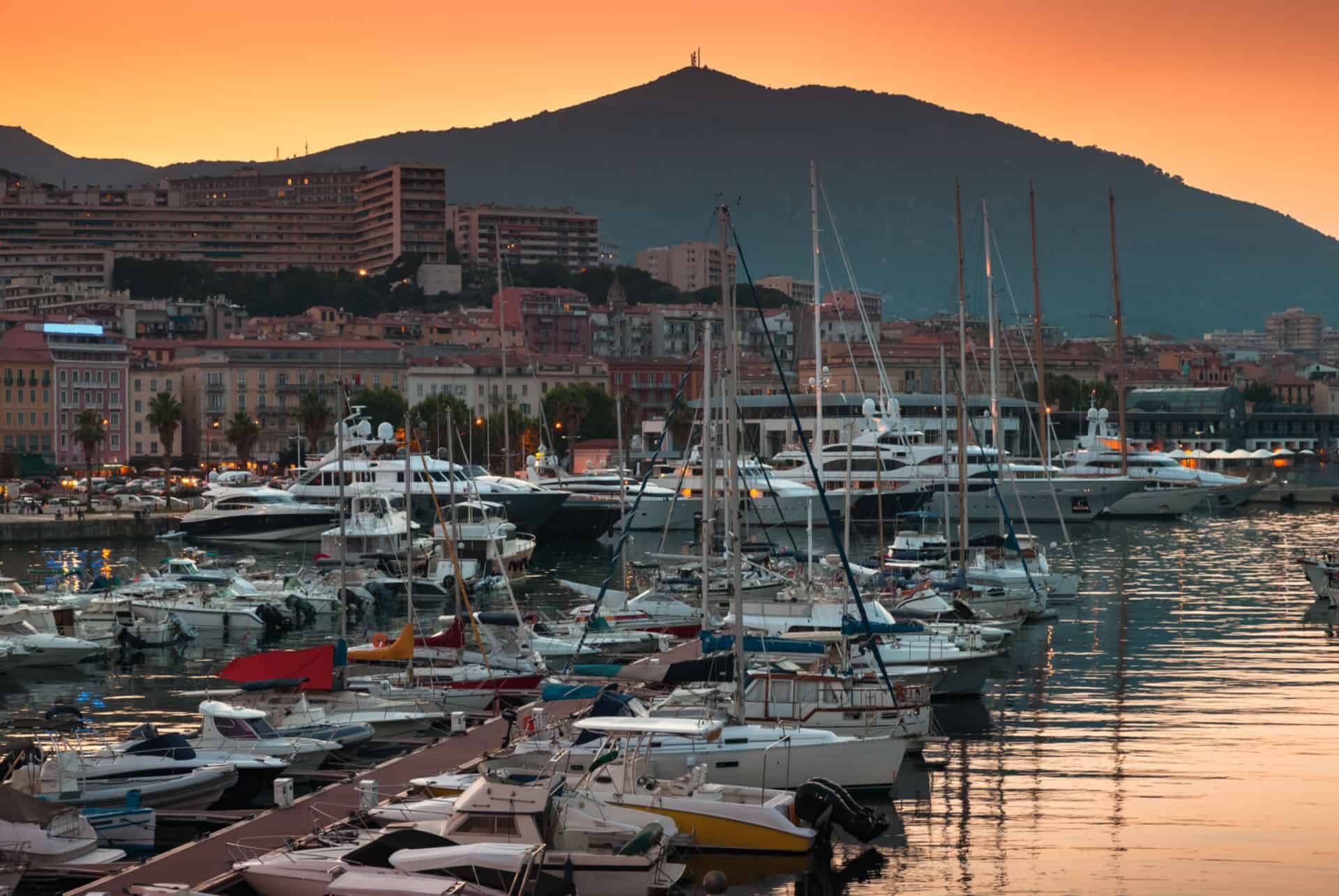 coucher de soleil a ajaccio