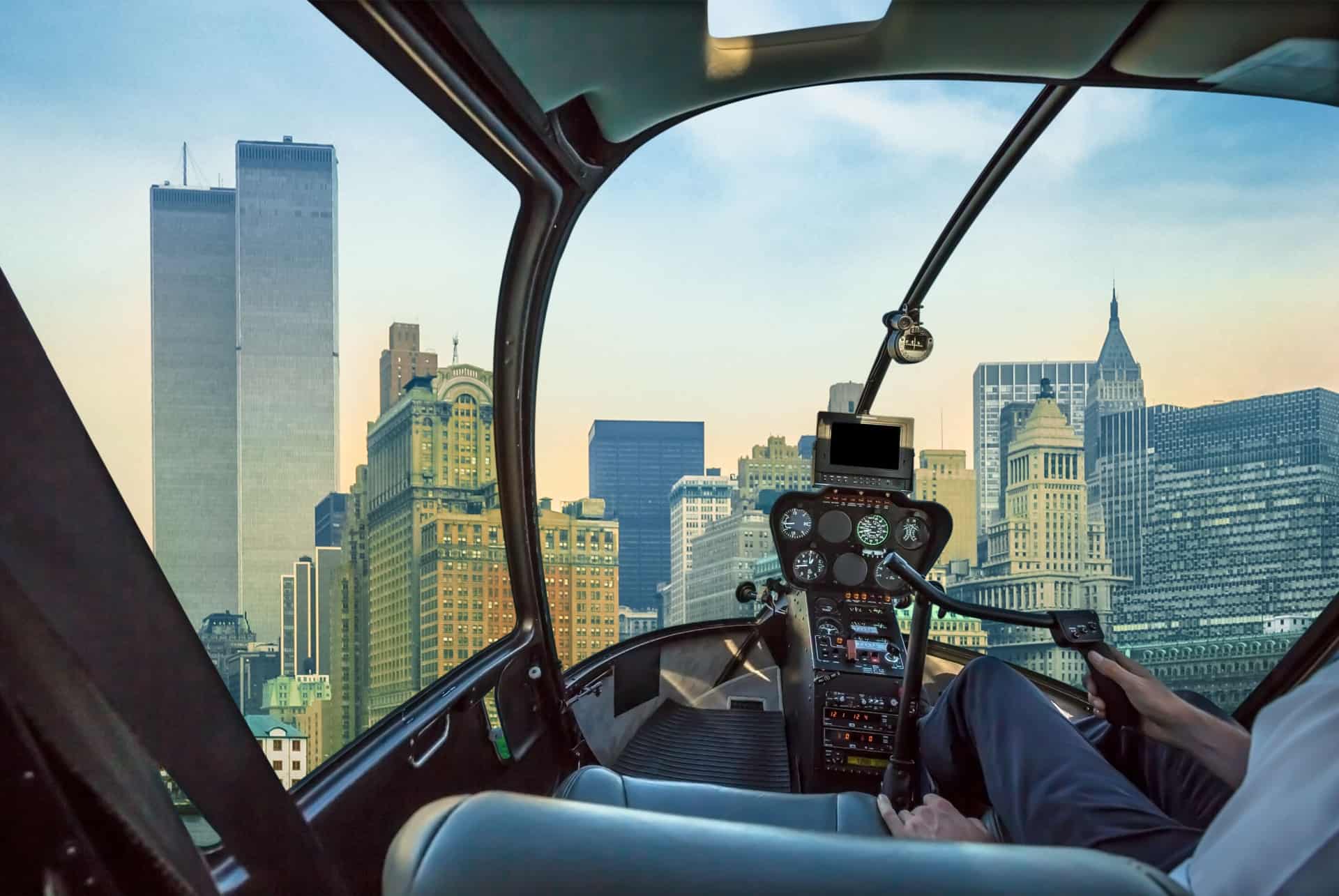 vol new york helicoptere vue buildings