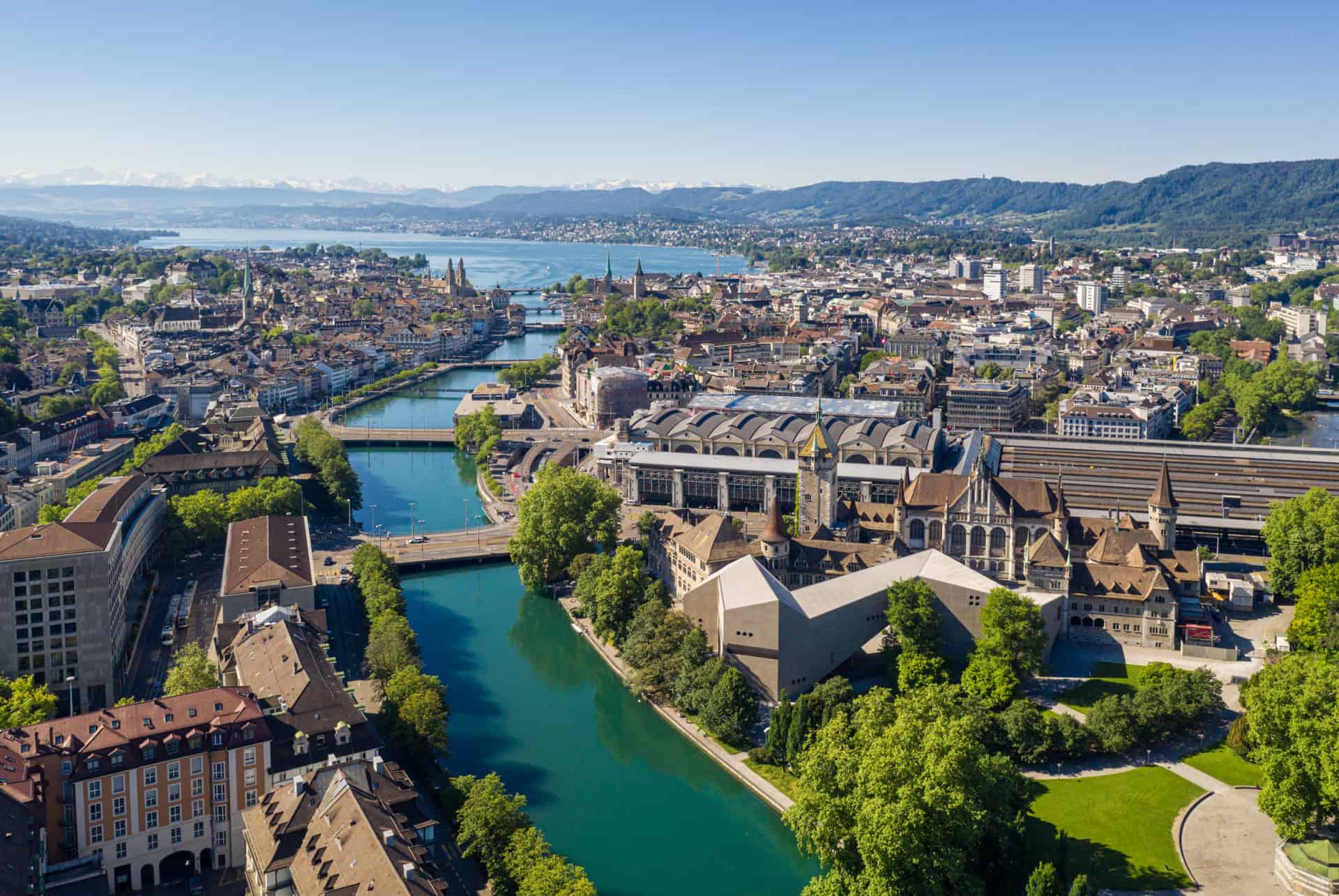 vue aerienne limmat dormir zurich