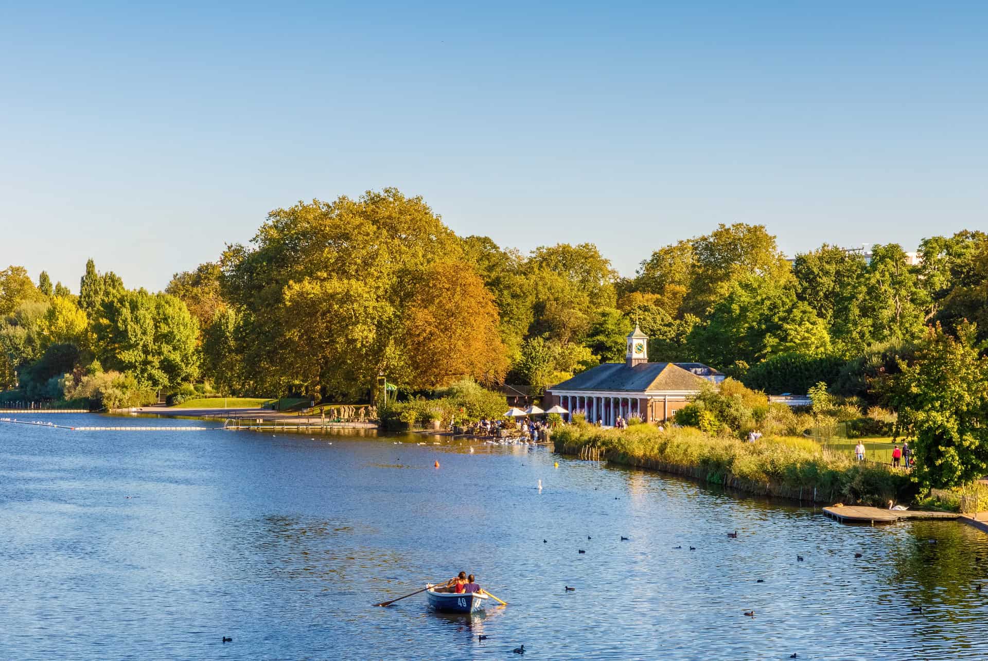 londres en juillet hyde park lac serpentine