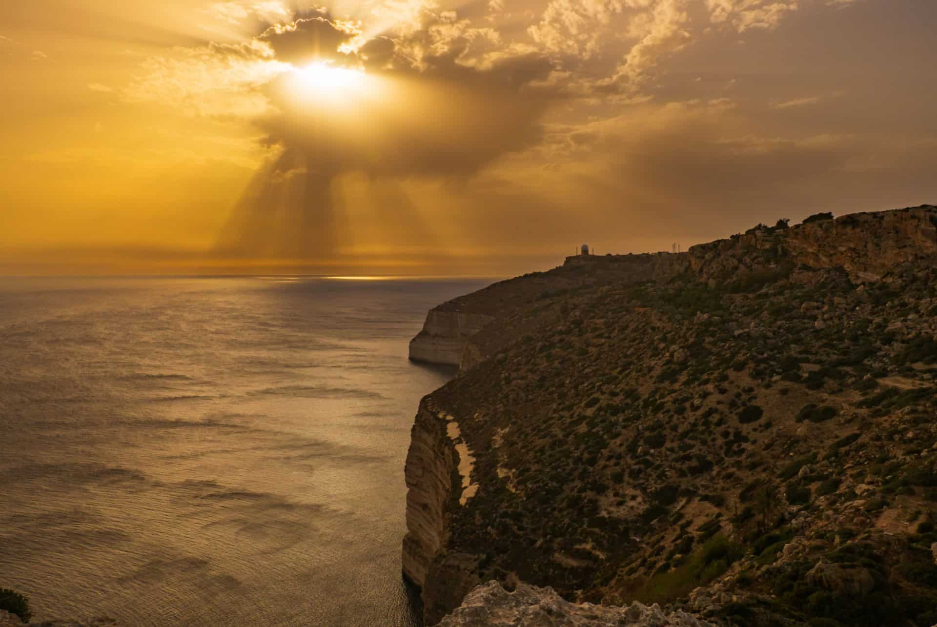 falaises de Dingli coucher soleil