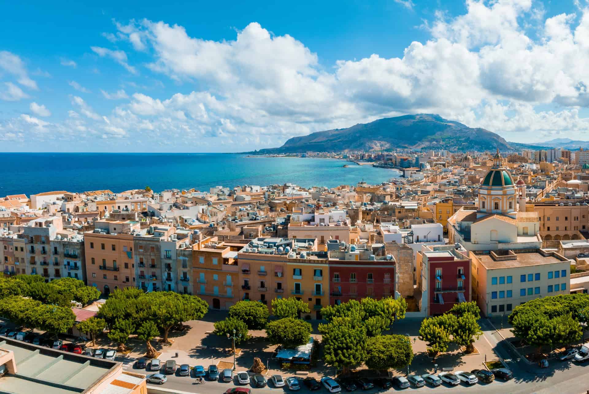 trapani vue aerienne du port