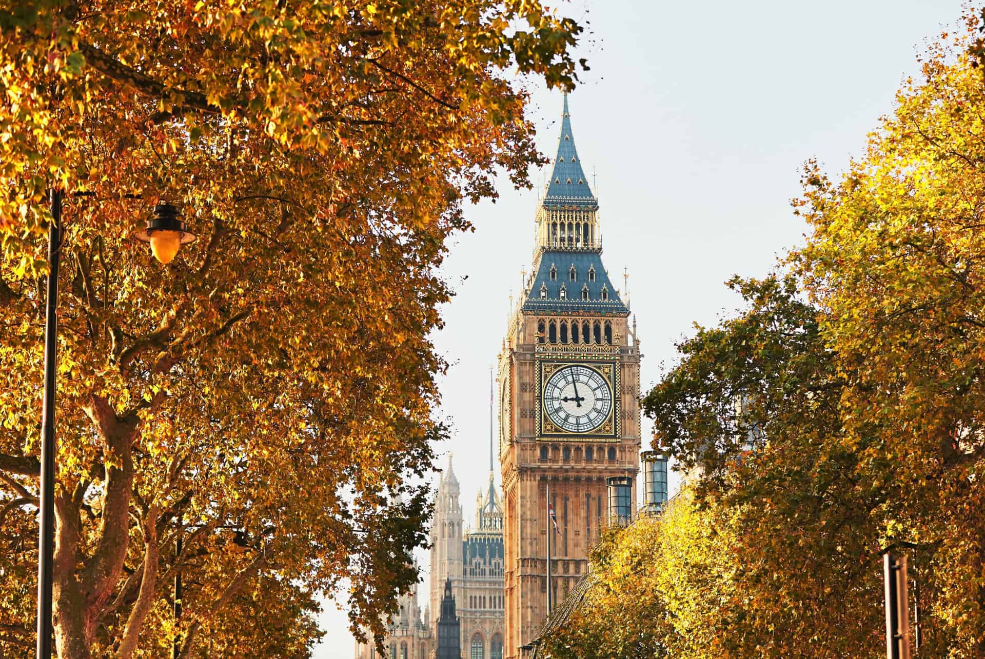 vue sur big ben en automne