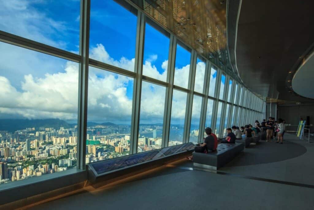 point de vue sur hong kong depuis le sky100