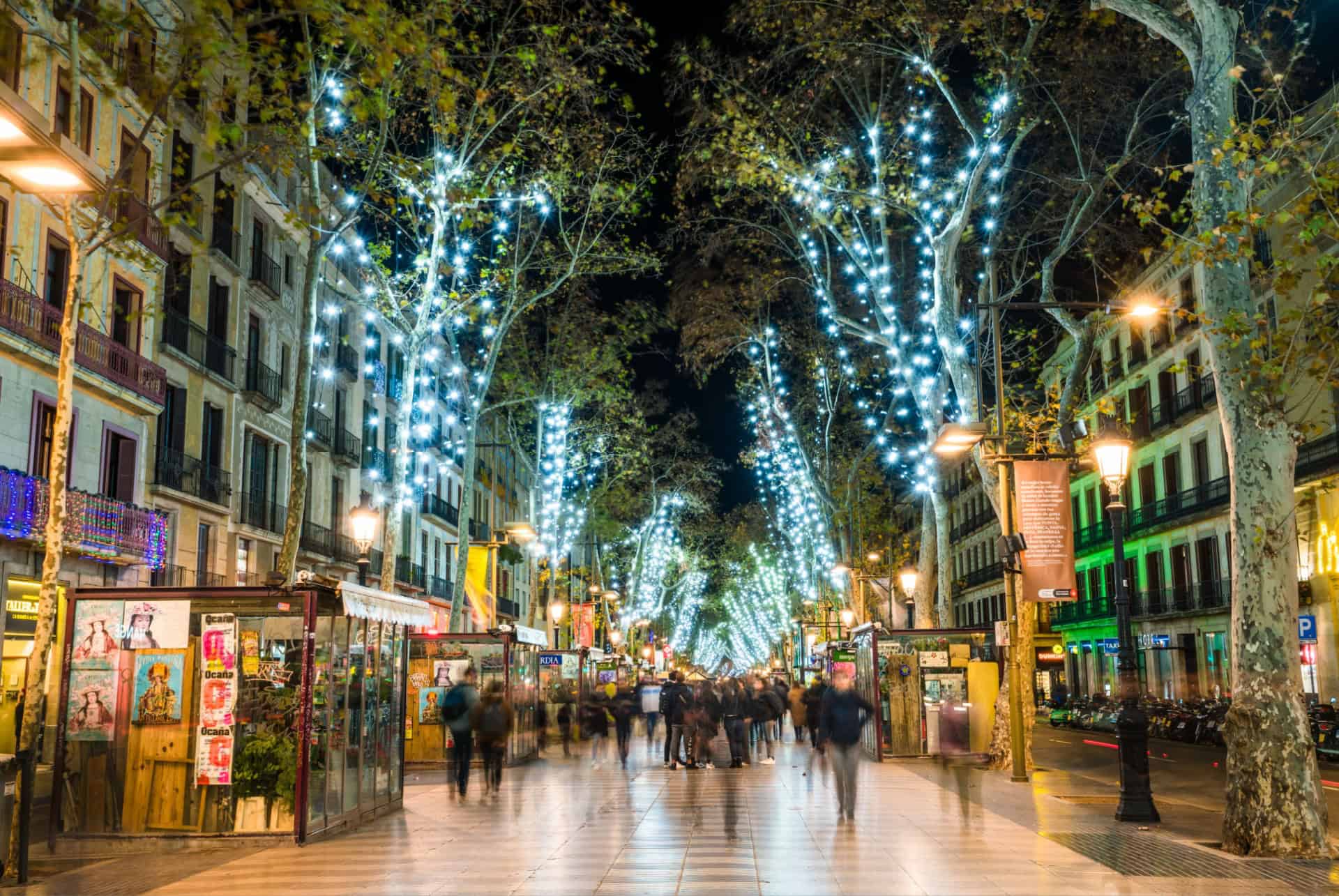 ramblas barcelone en decembre