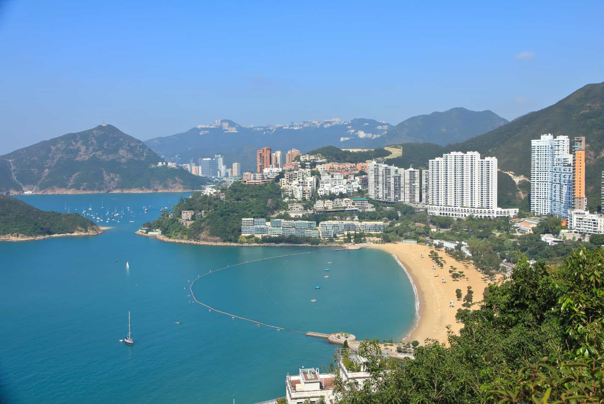 vue sur la plage de repulse bay a hong kong