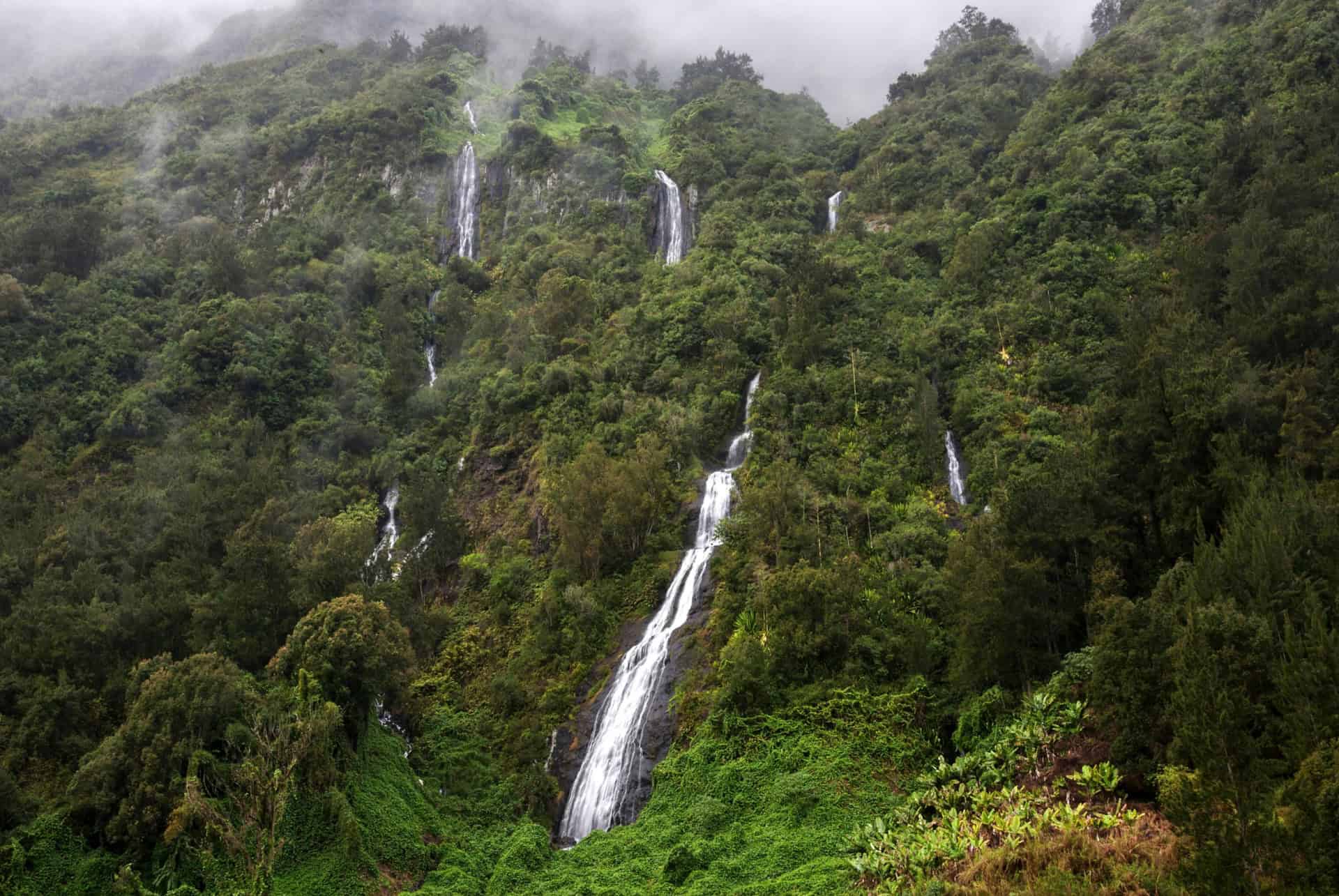 cascade le voile de la mariée