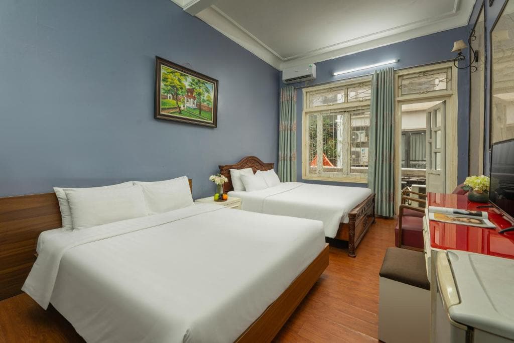 hanoi old quarter central hotel chambre bleue