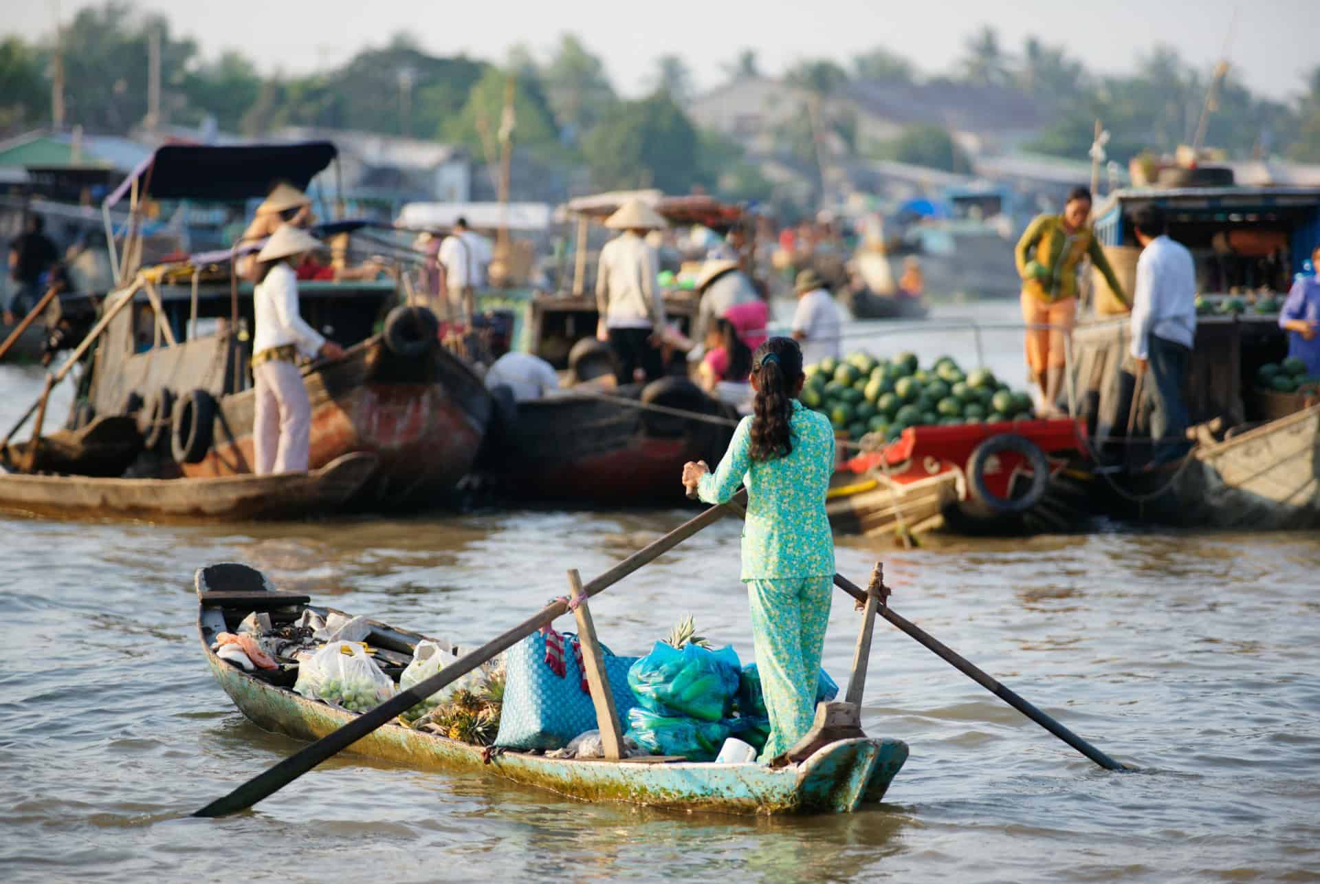 marche flottant delta mekong