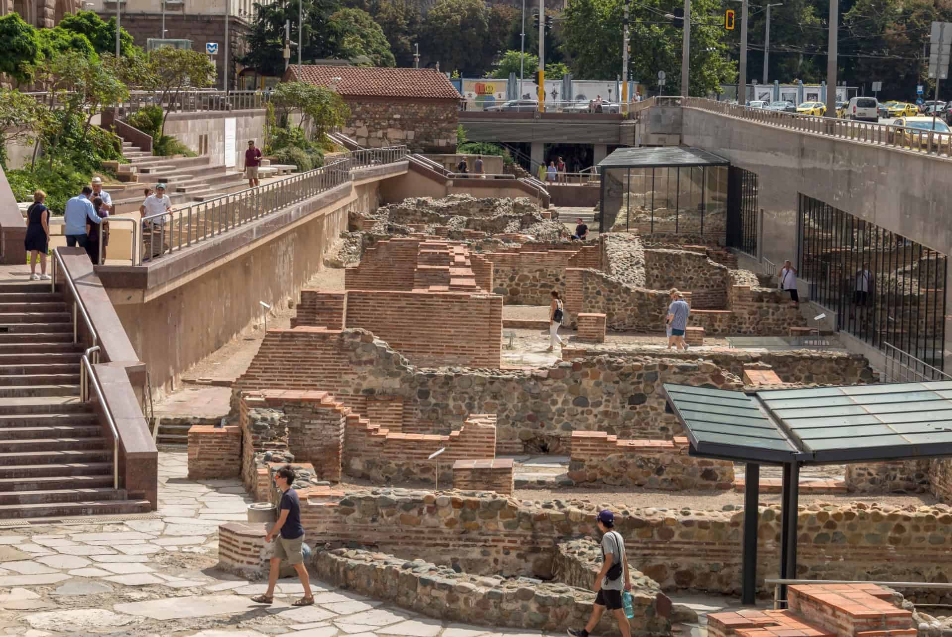 ruines antiques de serdica a sofia