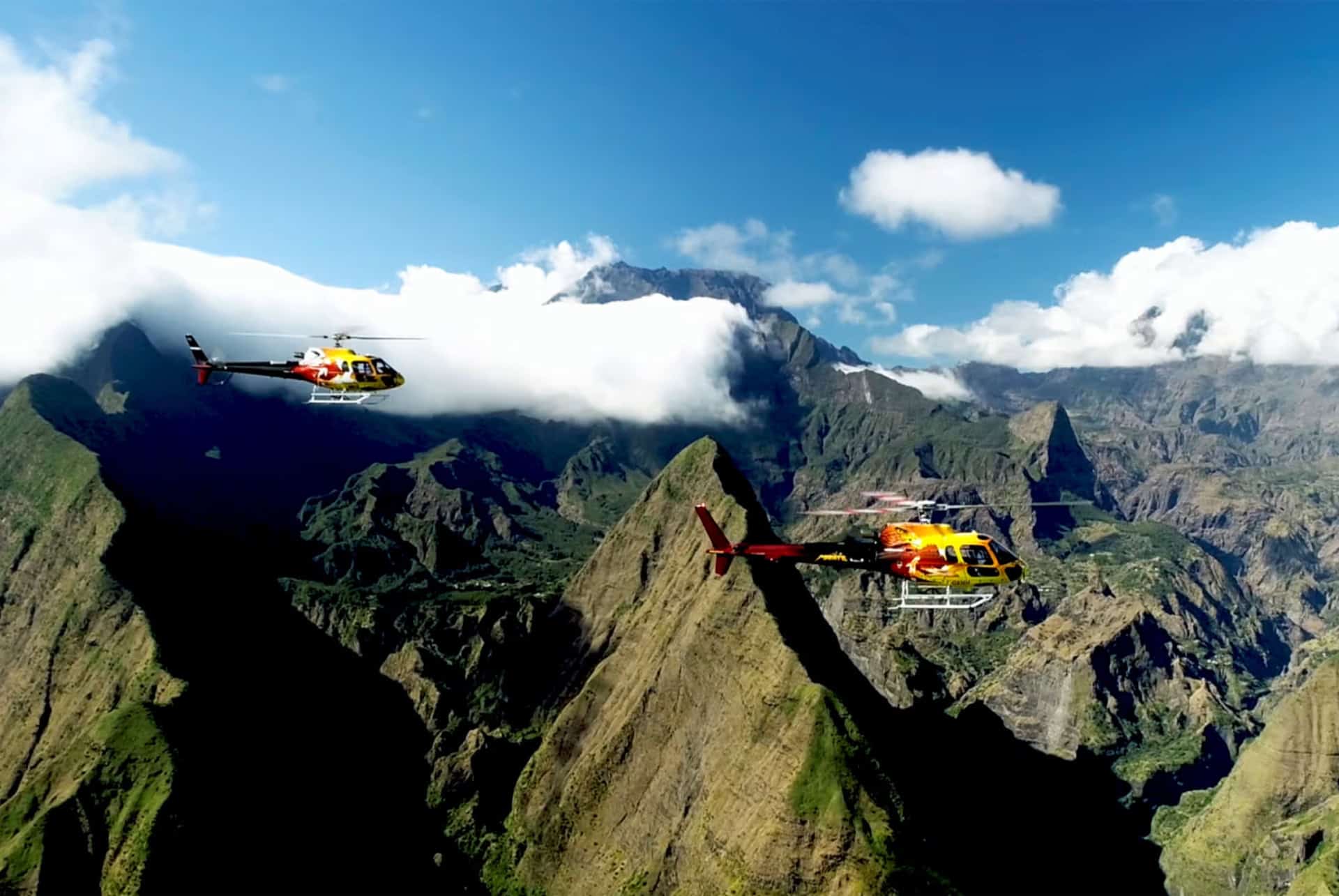 que faire à La Réunion vol en helicoptere 