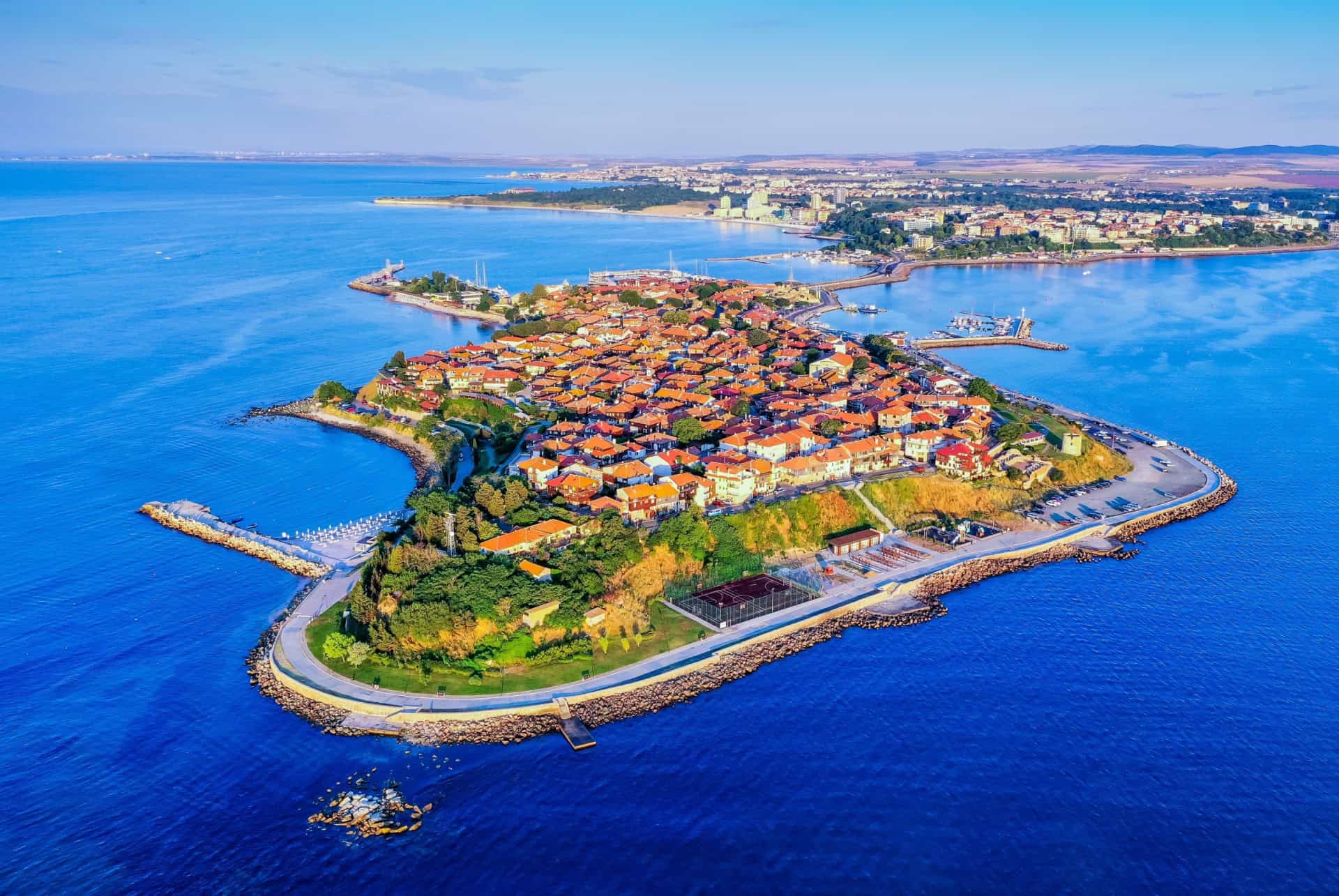 vue aerienne de nessebar