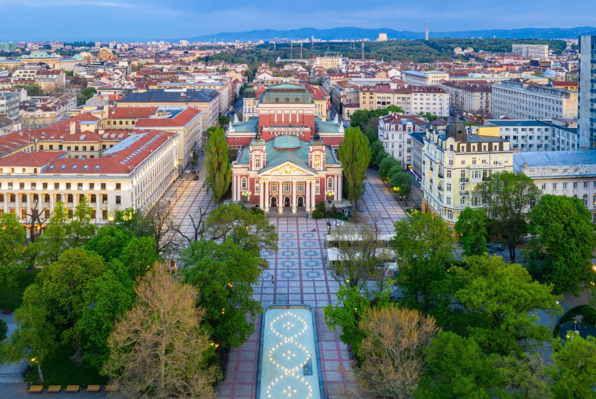 vue aerienne sofia theatre ivan vazov