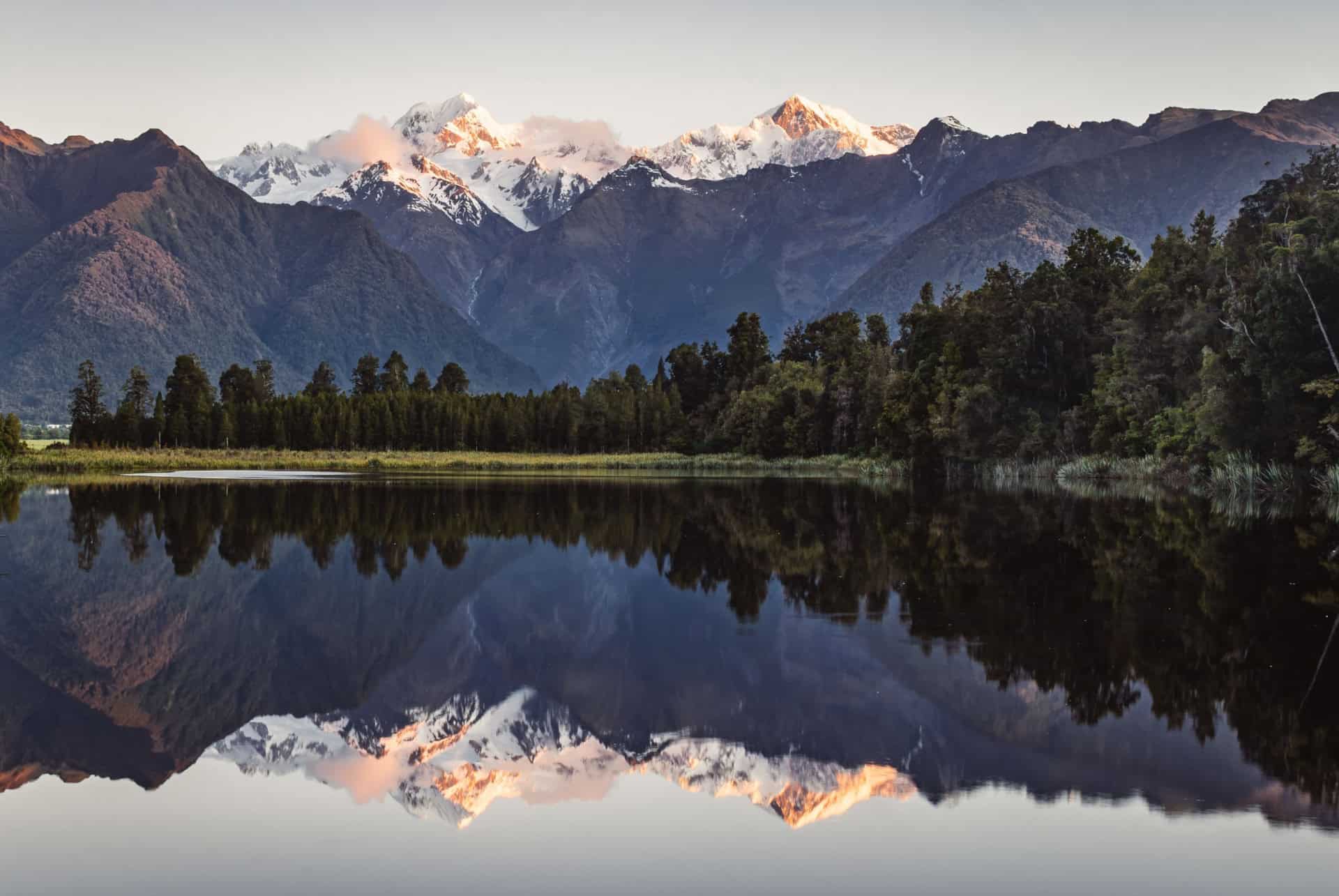 matheson lake road trip nouvelle zelande