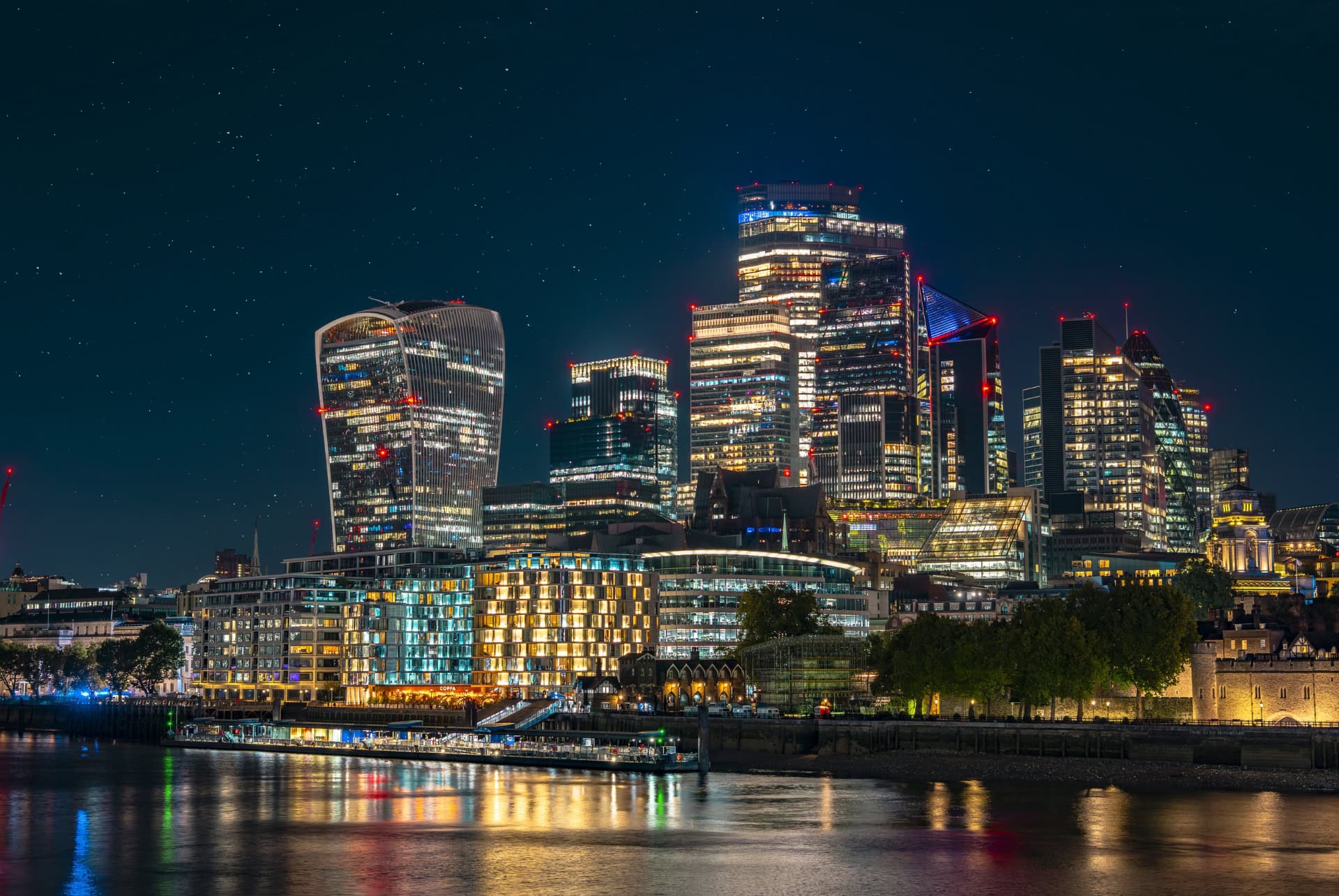 la city de londres la nuit
