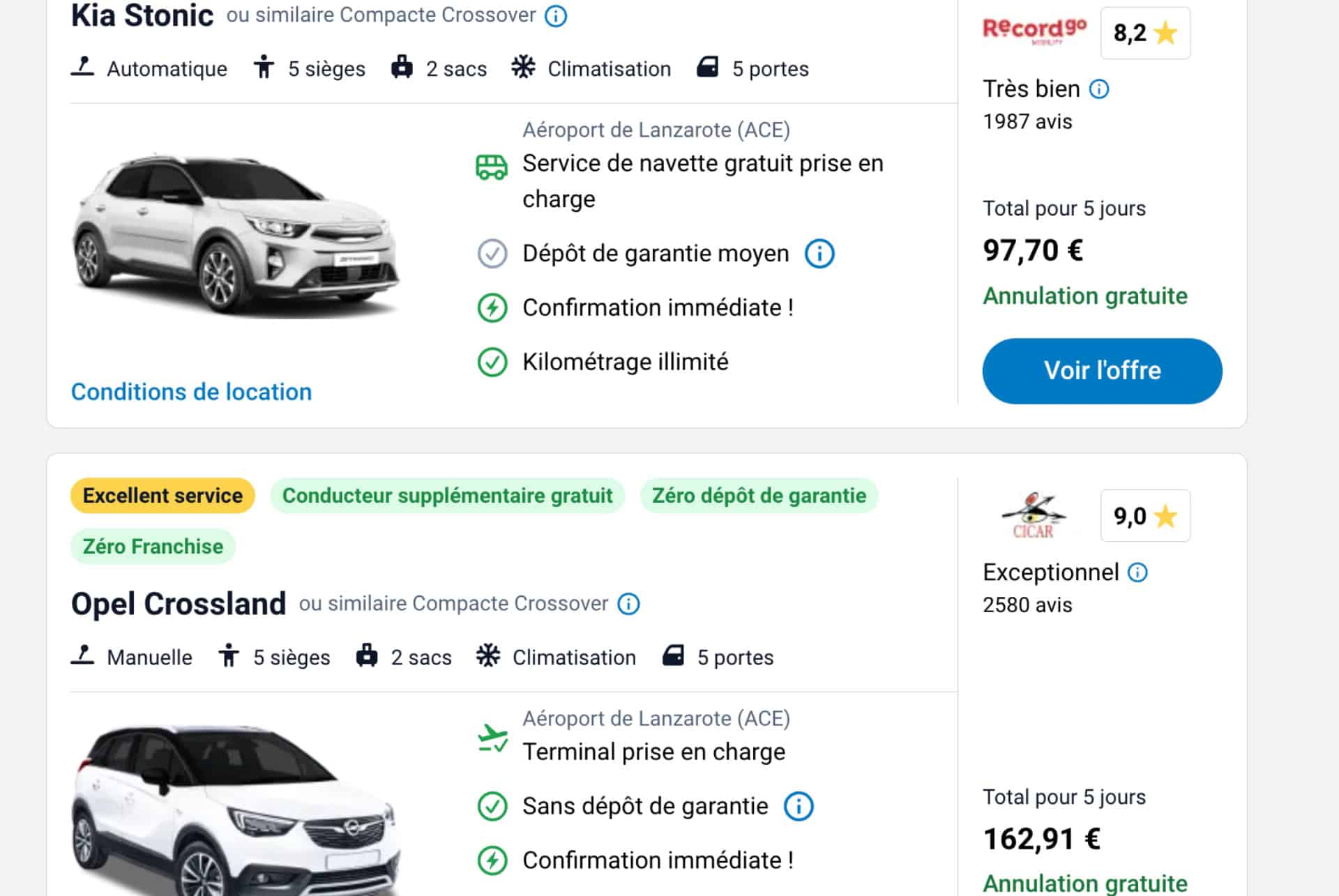 location voiture lanzarote voiture moyenne