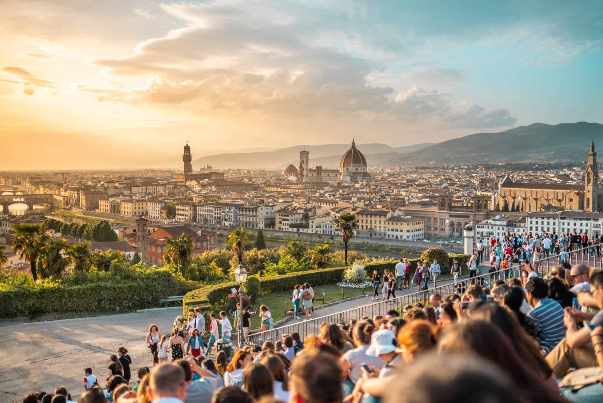 touristes florence en juillet